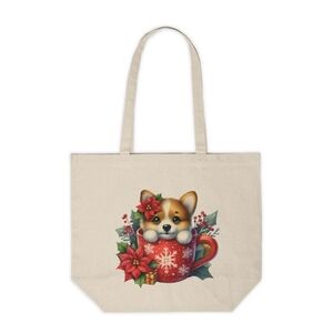 Dog In A Teacup Custom Christmas Tote Bag